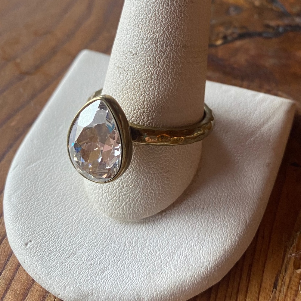 Silpada Brass CZ Ring